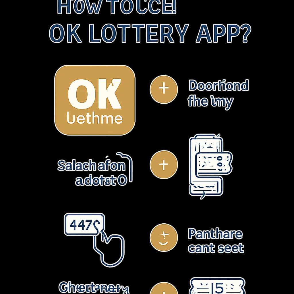 An educational diagram about the features of the OK Lottery app.