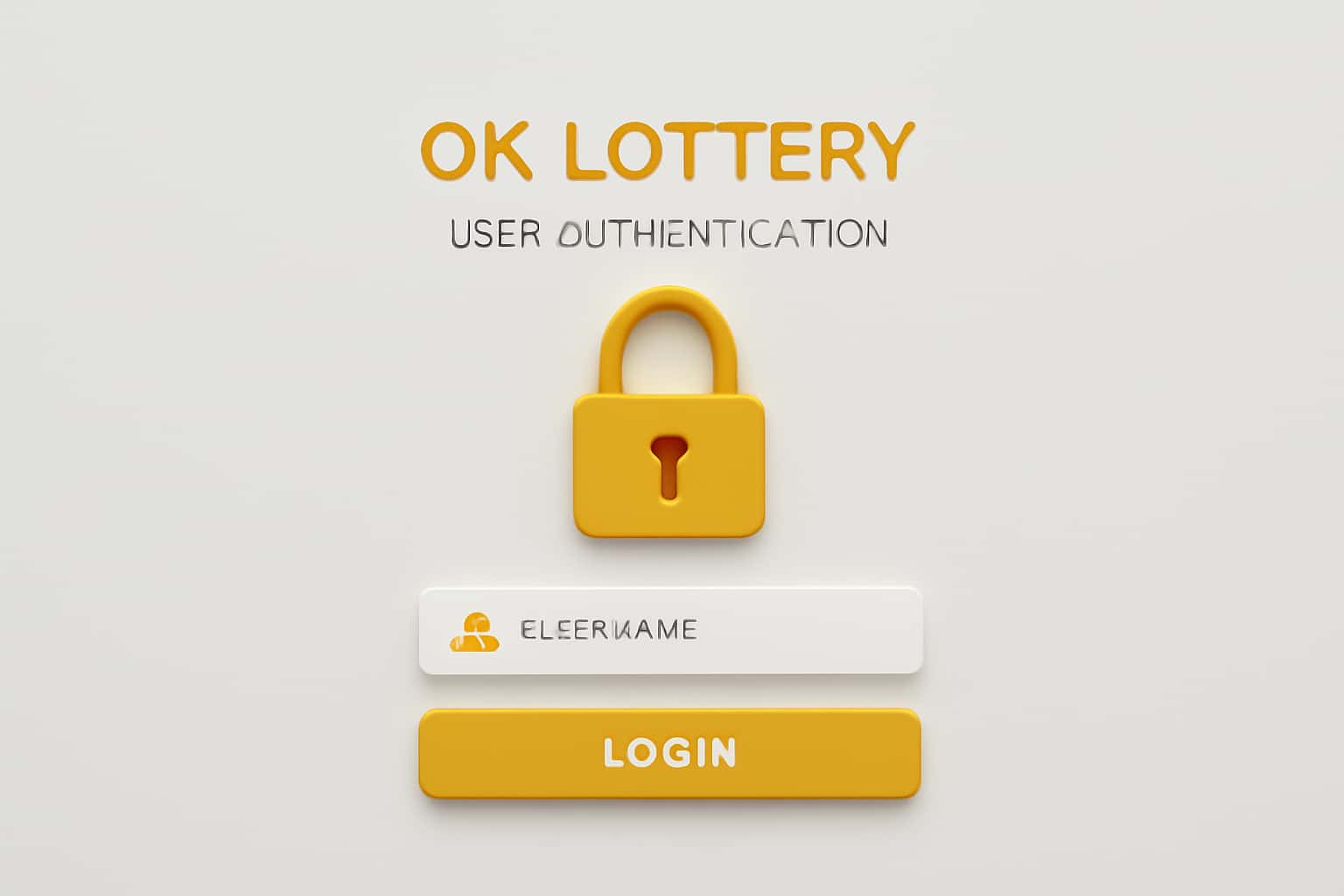 OK Lottery User Authentication Interface