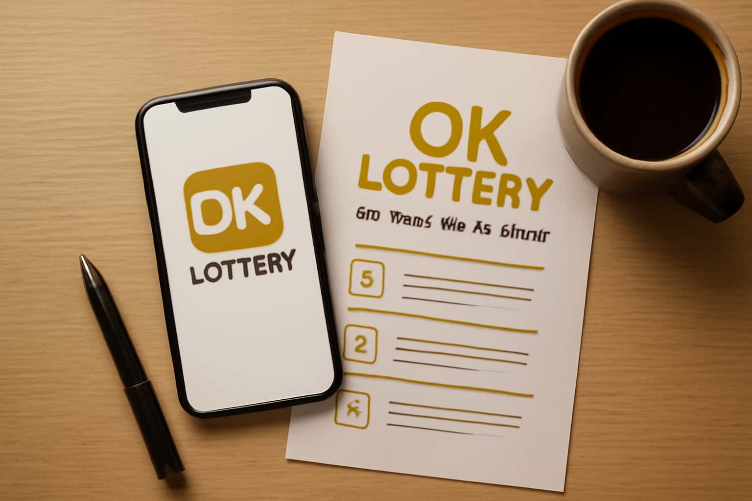 Illustration of the OK Lottery App Download Guide with emphasis on the app's features.