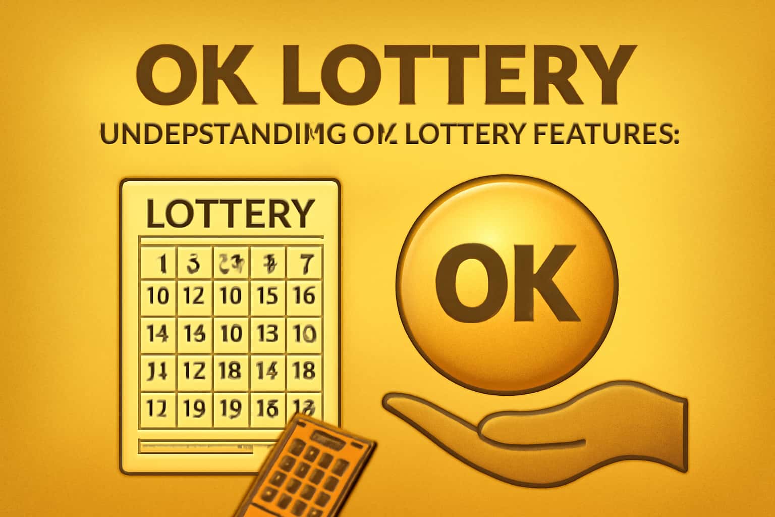 An informational scene showcasing features of the OK Lottery.